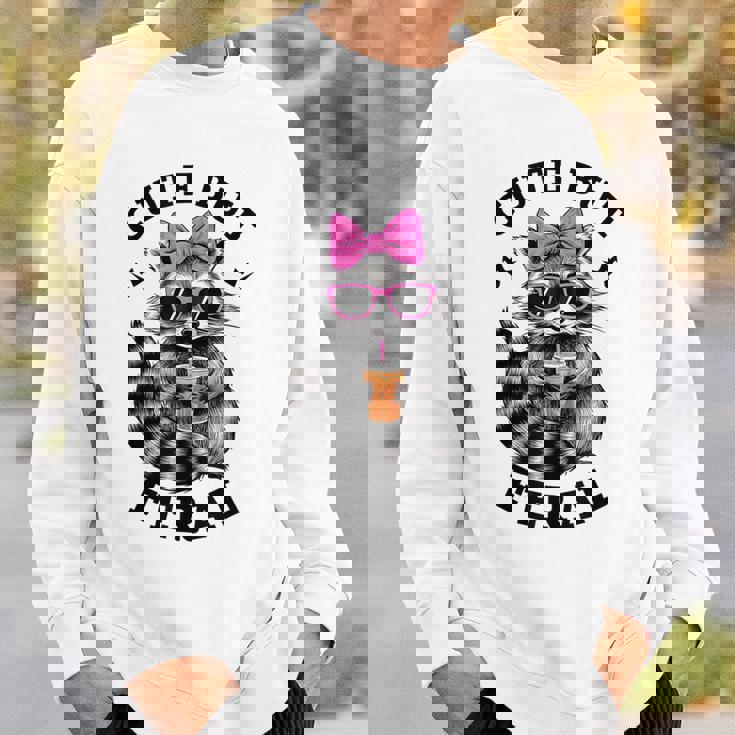 Cute Feral Raccoon Sweatshirt - Small - Vibrant & Playful Design Gifts for Him