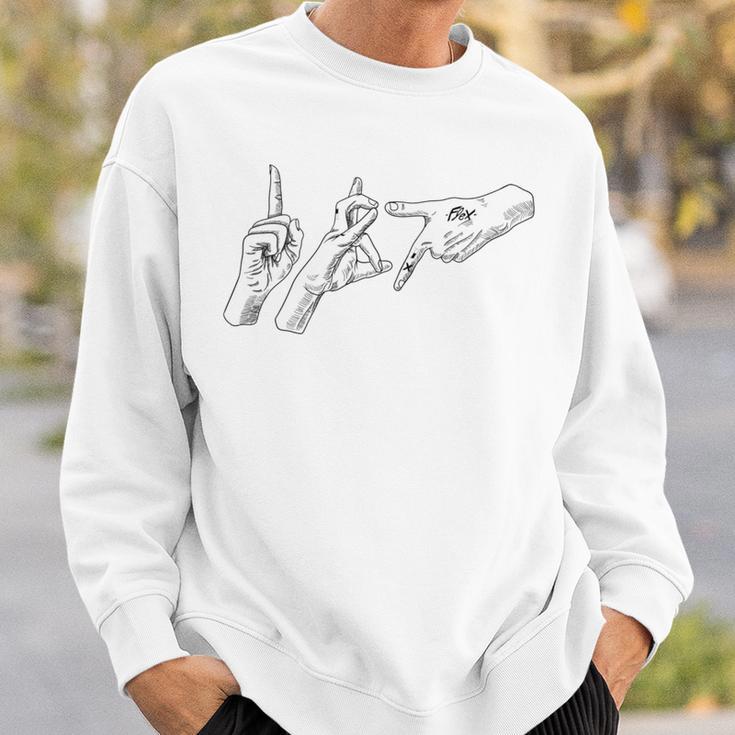 Deutschrap Hip Hop 187 Hand Shield Gesture Sweatshirt Geschenke für Ihn