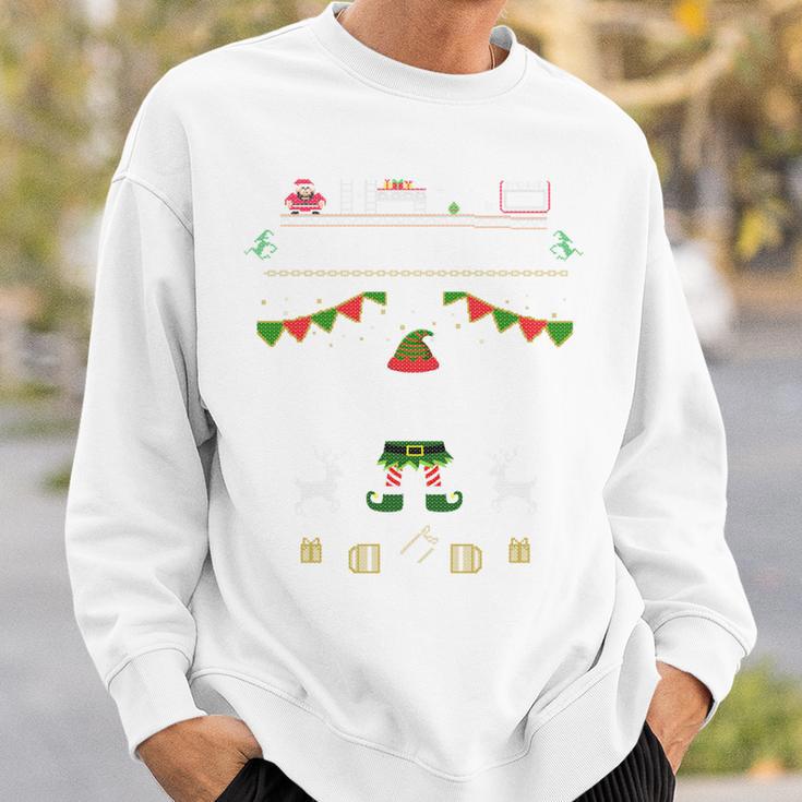 Christmas Elf For Gamers Elf 11 Gaming I Bims 1 Nerd Long-Sleeved Sweatshirt Geschenke für Ihn