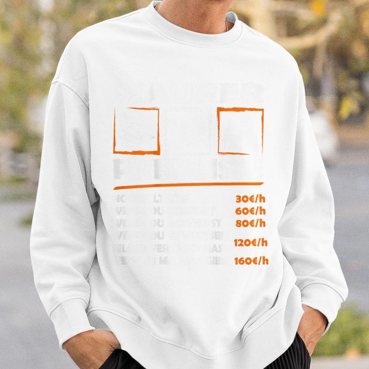 Masonry Hourly Wage With Back Print Backprint Work Sweatshirt Geschenke für Ihn