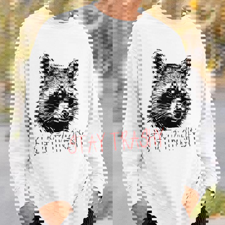 Street Cat Vintage Stay Trashy Raccoon Sweatshirt Gifts for Him