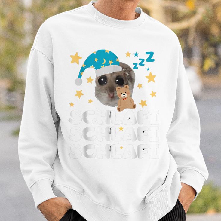 Hamsti Schlafi Schlafi Sad Hamster Schlafi Schlafi Blue Sweatshirt Geschenke für Ihn