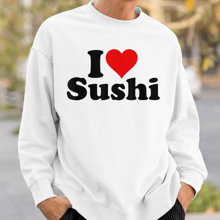 Japanese Food I Love Heart Sushi Sweatshirt Geschenke für Ihn