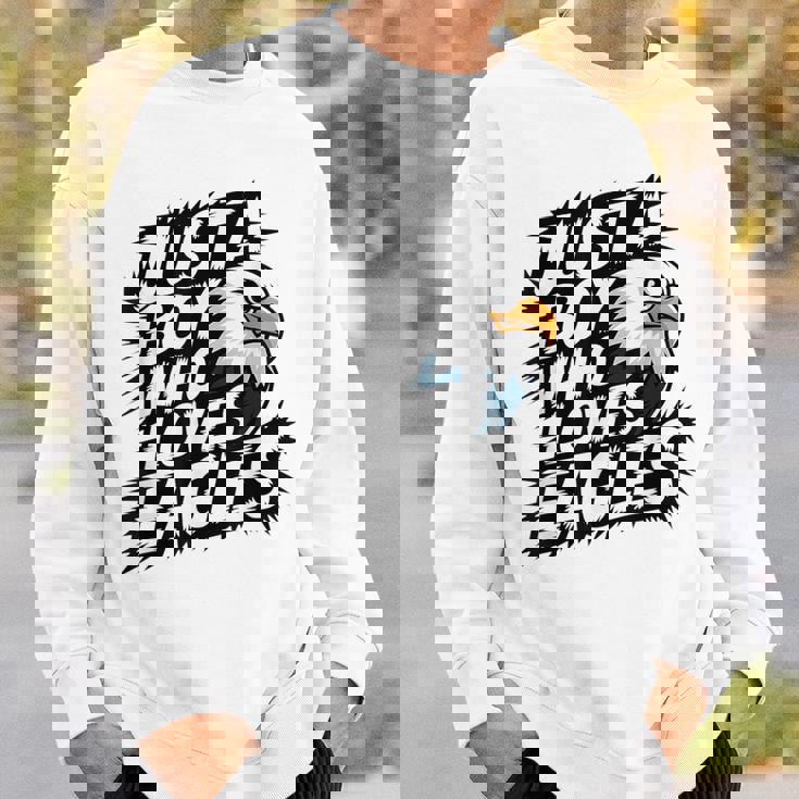 Just A Boy Who Loves Eagles Lover Boys Eagle Sweatshirt Gifts for Him