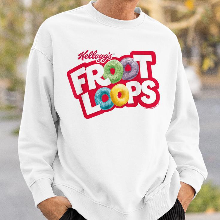 Kellogg's Froot Loops Breakfast Cereal Logo Blue Sweatshirt Geschenke für Ihn