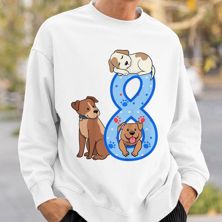 Kinder 8 Geburtstag Junge Hunde Outfit 8 Jahre Alt Welpe Sweatshirt Geschenke für Ihn