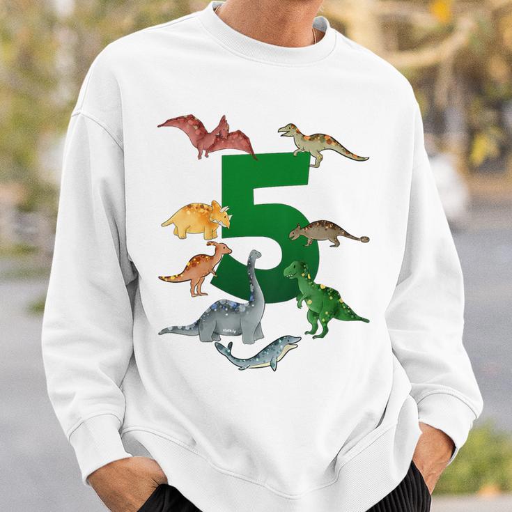 Kinder Geburtstags 5 Jahre Dinosaurier Dino 5 Geburtstag Sweatshirt Geschenke für Ihn