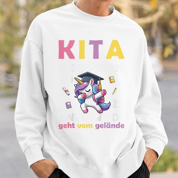 Kinder Kita Abgänger 2025 Schulkind Einschulung Schule Bye Bye Kiga Sweatshirt Geschenke für Ihn