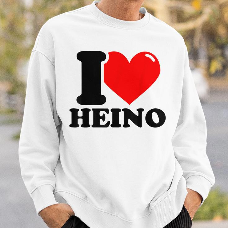 I Love Heino Gray Sweatshirt Geschenke für Ihn