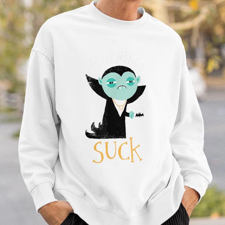 Mornings Suck Cute & Grumpy Morningampire Dm Gray Sweatshirt Geschenke für Ihn