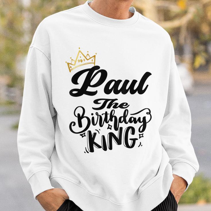 Paul The Birthday King Happy Birthday Boys Nager Gray Sweatshirt Geschenke für Ihn