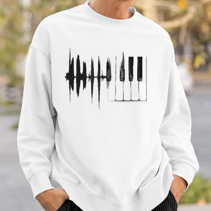 Piano Piano Keys Wings Gray Sweatshirt Geschenke für Ihn