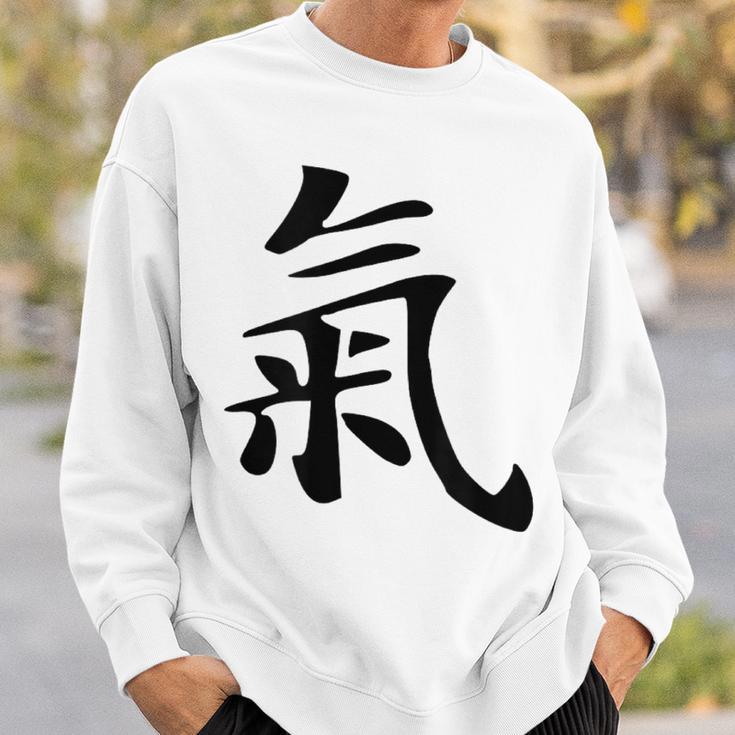 Qi Energy Chi Or Ki Chinese Calligraphy Character Sweatshirt Geschenke für Ihn