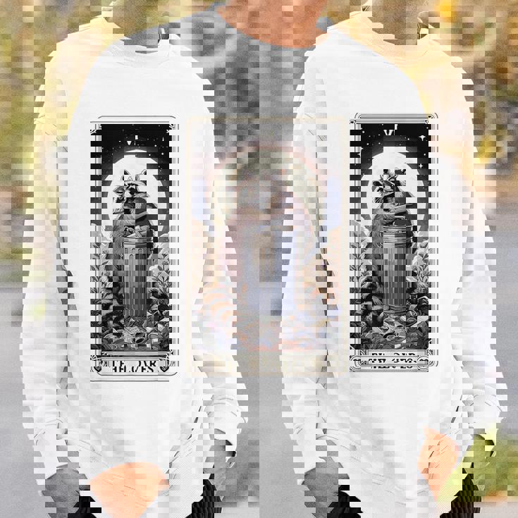 Raccoon Sweatshirt - Tarot The Lovers Theme | Cozy Sweater for Unisex Gifts for Him