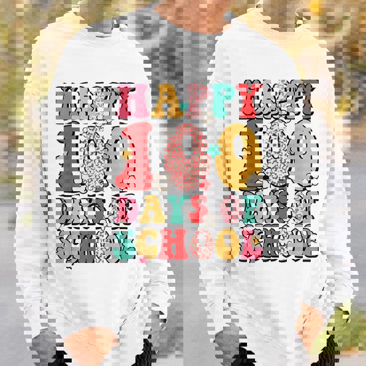 Retro Happy 100Th Day Of School Teachers Kid Happy 100 Days Sweatshirt Gifts for Him