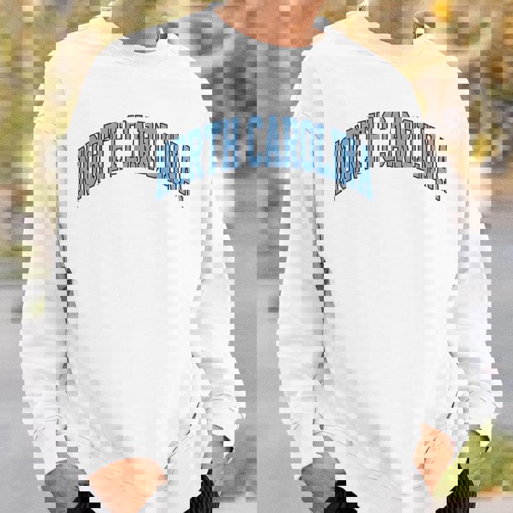 Retro North Carolina Souvenir Simple North Carolina Blue Sweatshirt Gifts for Him