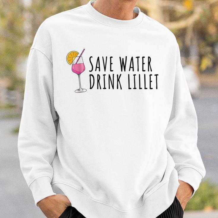 Save Water Drink Lillet Summer Alcohol Lillet S Sweatshirt Geschenke für Ihn