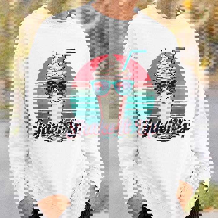 Shake It Up Milkshake Sunglasses Cool Retro Sweatshirt Gifts for Him