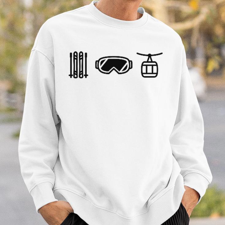 Ski Goggles Gondel X Ski Goggles Lift Mountains Alps Skier Sweatshirt Geschenke für Ihn