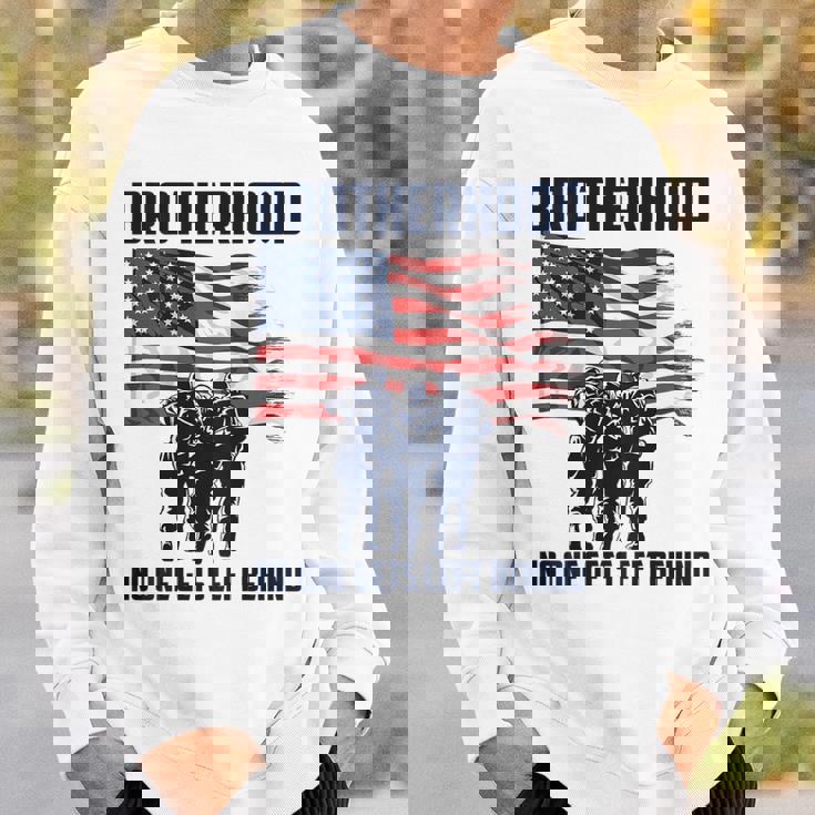 Veteran Brotherhood No One Left Behind Back Graphic Sweatshirt Gifts for Him