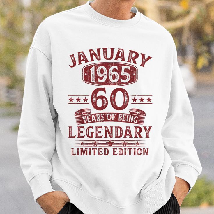 Vintage January 1965 60Th Birthday Sweatshirt Geschenke für Ihn