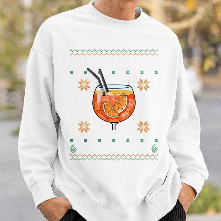 They See Me Aperollin' X Merry Spritzmas Xmas Christmas Long-Sleeved Sweatshirt Geschenke für Ihn