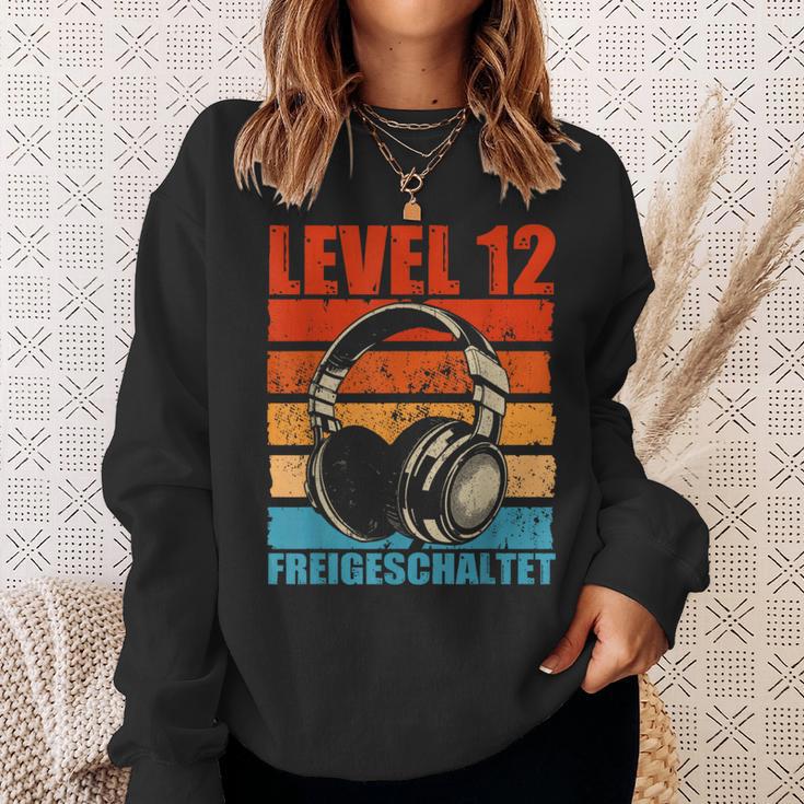 12Th Birthday Boysideo Gamer Level 12 Unlocked Boys Sweatshirt Geschenke für Sie