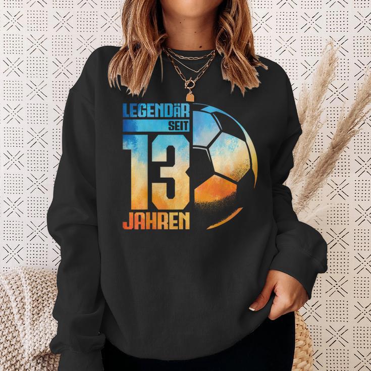 13Th Birthday Decoration Football Player 13 Years Boy Nager Sweatshirt Geschenke für Sie