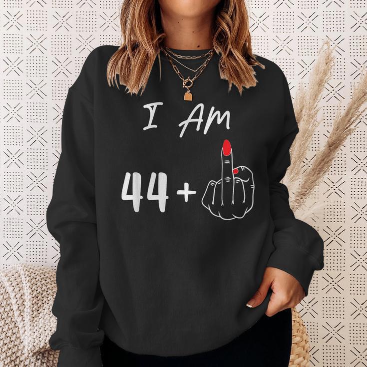 I Am 44 Plus 1 Middle Finger For A 45Th Birthday Sweatshirt Geschenke für Sie