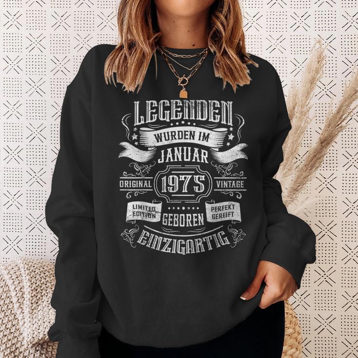 49Th Birthday Legends Were Born In January 1975 Sweatshirt Geschenke für Sie