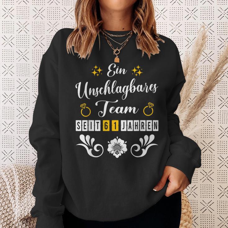 61 Jahre Ehe Ulmenhochzeit Hochzeitstag Ehemann Partnerlook Sweatshirt Geschenke für Sie