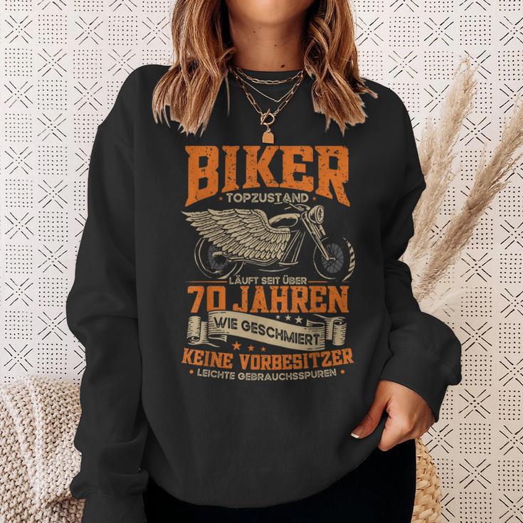 70Th Birthday Man Motorcycle Biker 70 Years Biker Sweatshirt Geschenke für Sie