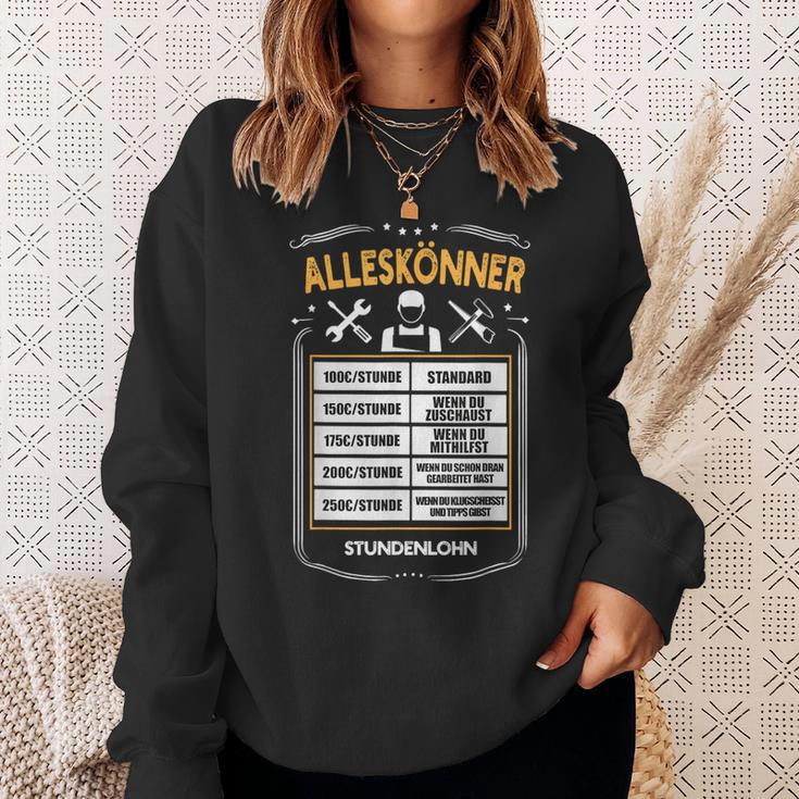 Alleskönner Stundenlohn Craftsman Diy Price List Sweatshirt Geschenke für Sie