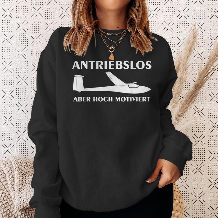 Antriebslos Lustig Segelflugzeug Segelflieger Sweatshirt Geschenke für Sie