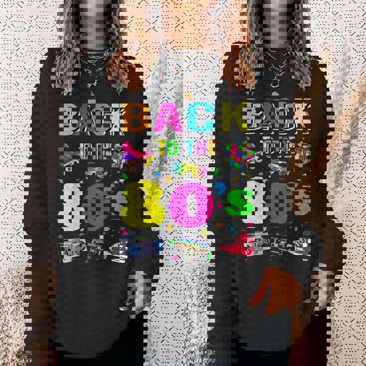 Back To 80'S 1980S Vintage Retro Eighties Costume Party Sweatshirt Gifts for Her