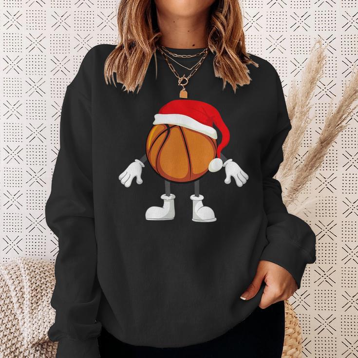 Basketball Christmas Santa Basketball Santa Sweatshirt Geschenke für Sie