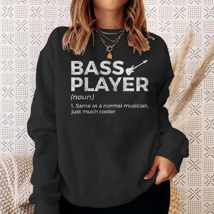 Bass Player Definition Bassist For Musicians Sweatshirt Geschenke für Sie