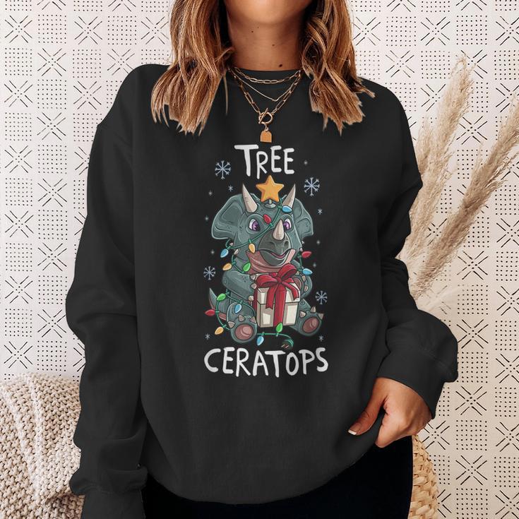 Baum Ceratops Nettes Triceratops-Dinosaurier-Weihnachten Sweatshirt Geschenke für Sie