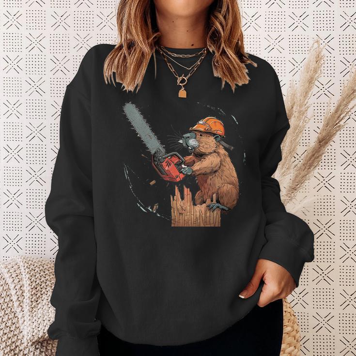 Beaver Lumberjack Chainsaw Sweatshirt Geschenke für Sie