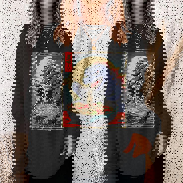 Birthday Kaiju Eating Ramen Japanese Monster Lover Sweatshirt Gifts for Her