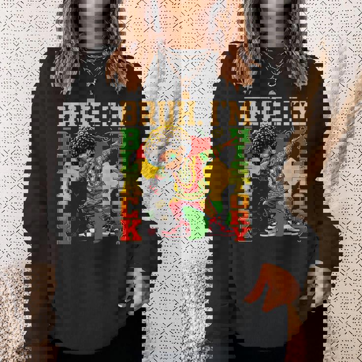 I Am Black History Dabbing Afro Boy Black History Month Sweatshirt Gifts for Her