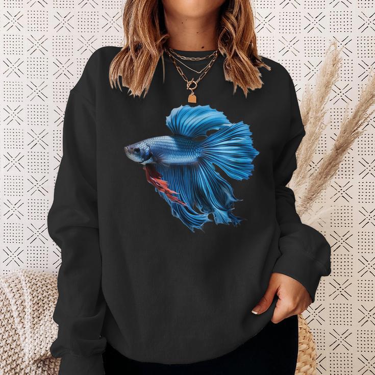 Blue Betta Fish And Siamese Betta Fish Tank Owner Sweatshirt Geschenke für Sie