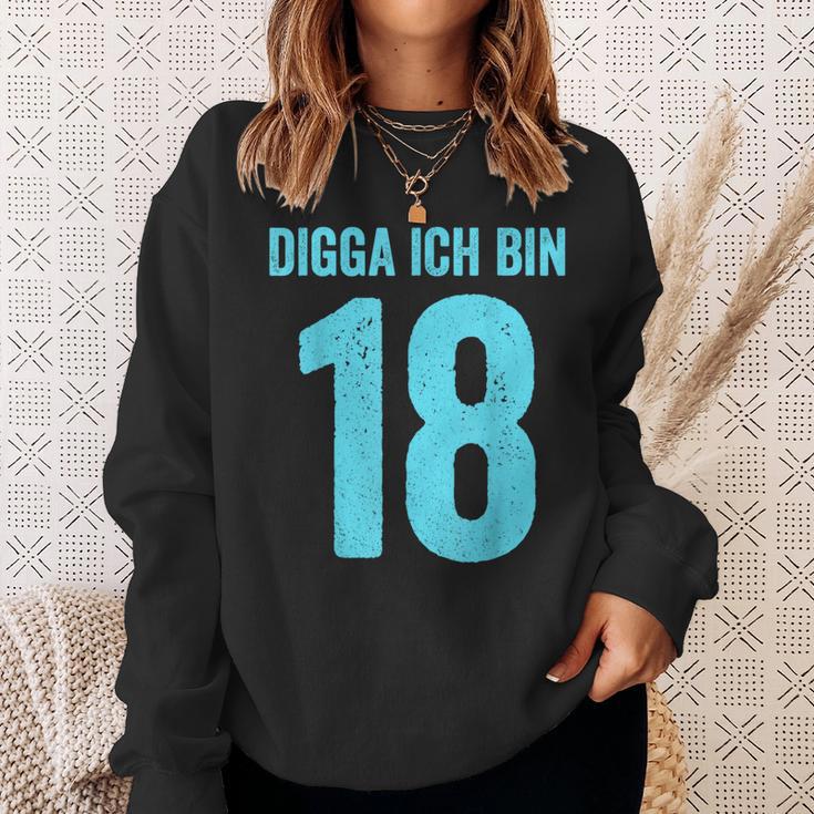 Blue Digga Ich Bin 18 Jahre Junge 18Th Birthday Sweatshirt Geschenke für Sie