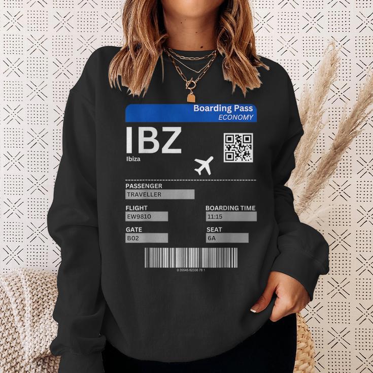 Boarding Pass Ibiza Ibz Flight Ticket Ibiza Sweatshirt Geschenke für Sie