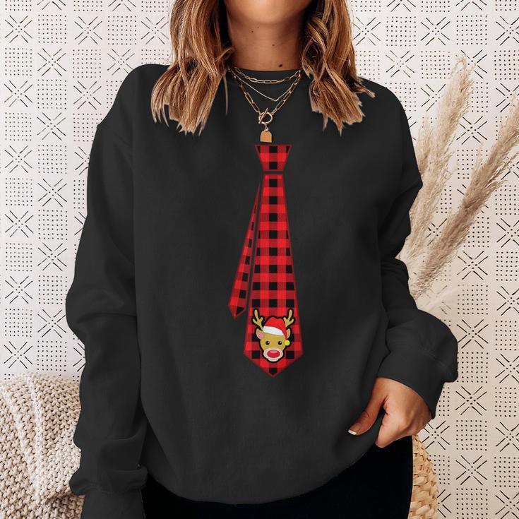 Buffalo Checked Tie Reindeer For Christmas Boys Sweatshirt Geschenke für Sie