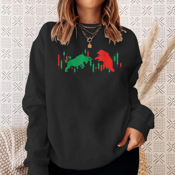 Bulls Bear Stock Exchange Investor Wall Street S Sweatshirt Geschenke für Sie