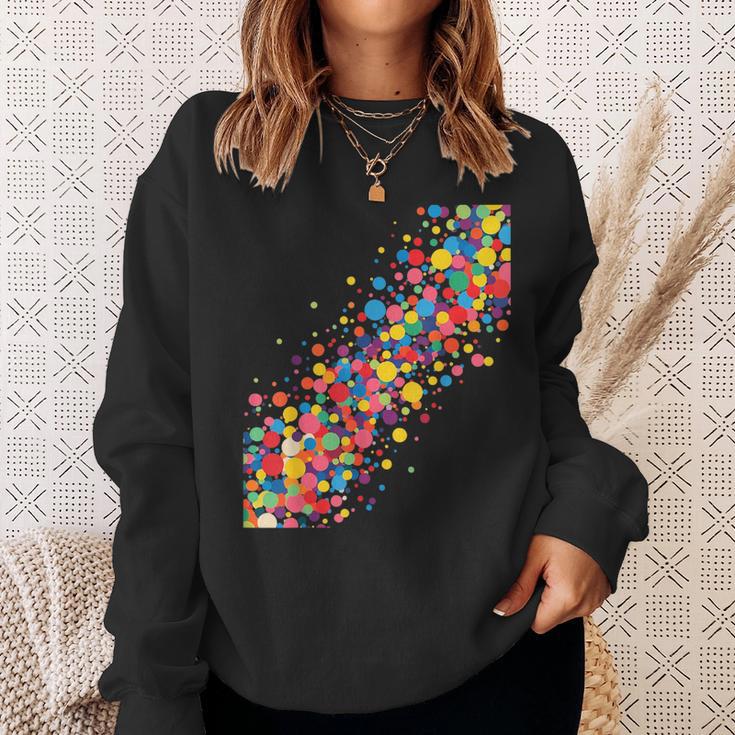 Buntes Kreisförmiges Kaskadenkunst Abstrakt Sweatshirt Geschenke für Sie