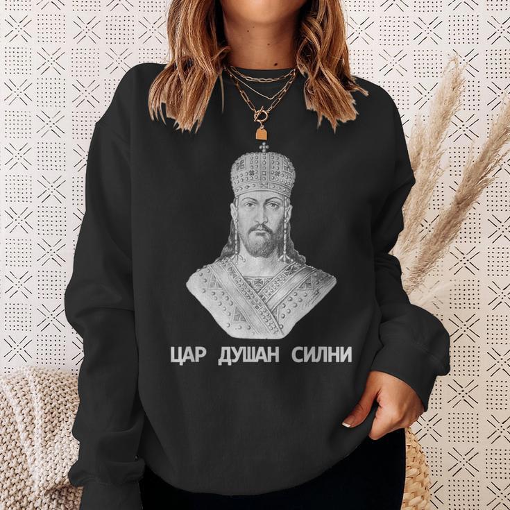 Car Dusan Silni King Of Serbia Srbija Tsar Emperor King Sweatshirt Geschenke für Sie