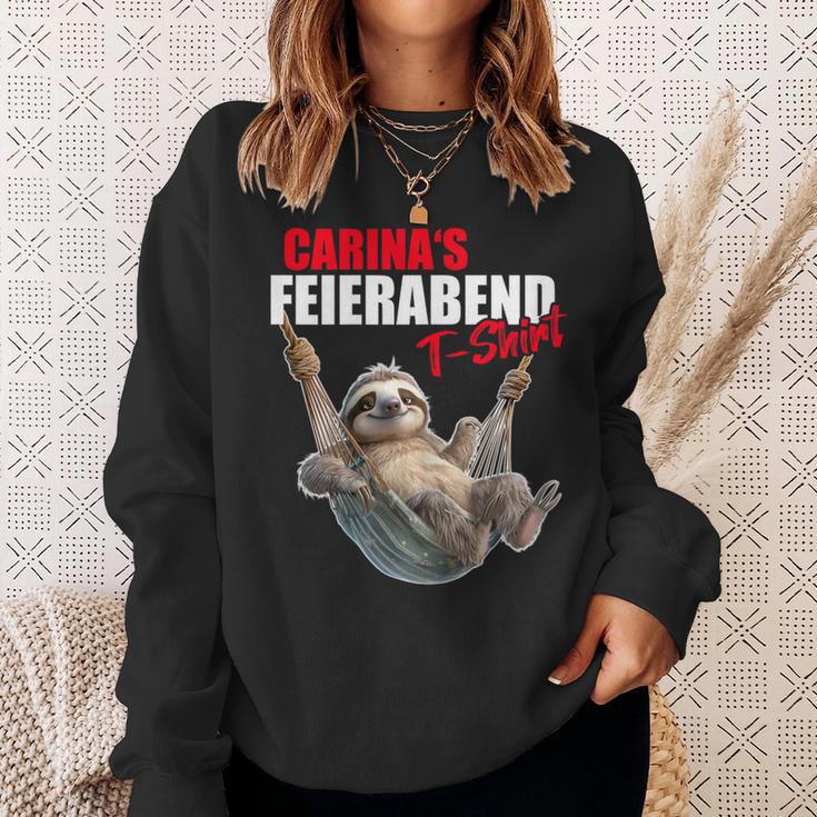 Carina Rente Feierabend Faultierorname Spruch Sweatshirt Geschenke für Sie