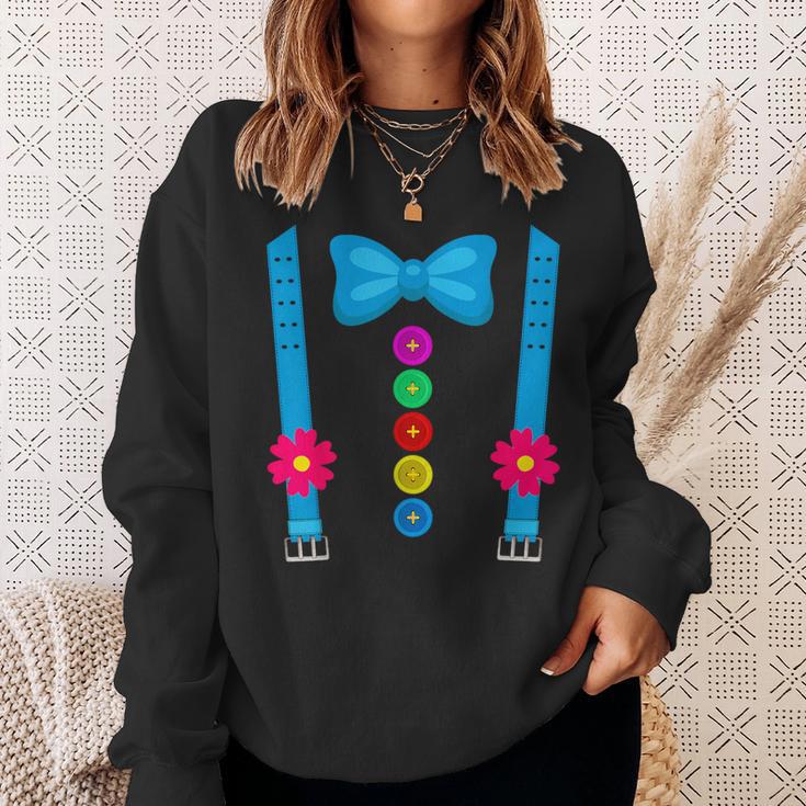 Carnival Costume Clown Fancy Dress Costume With Braces Bow Tie Sweatshirt Geschenke für Sie